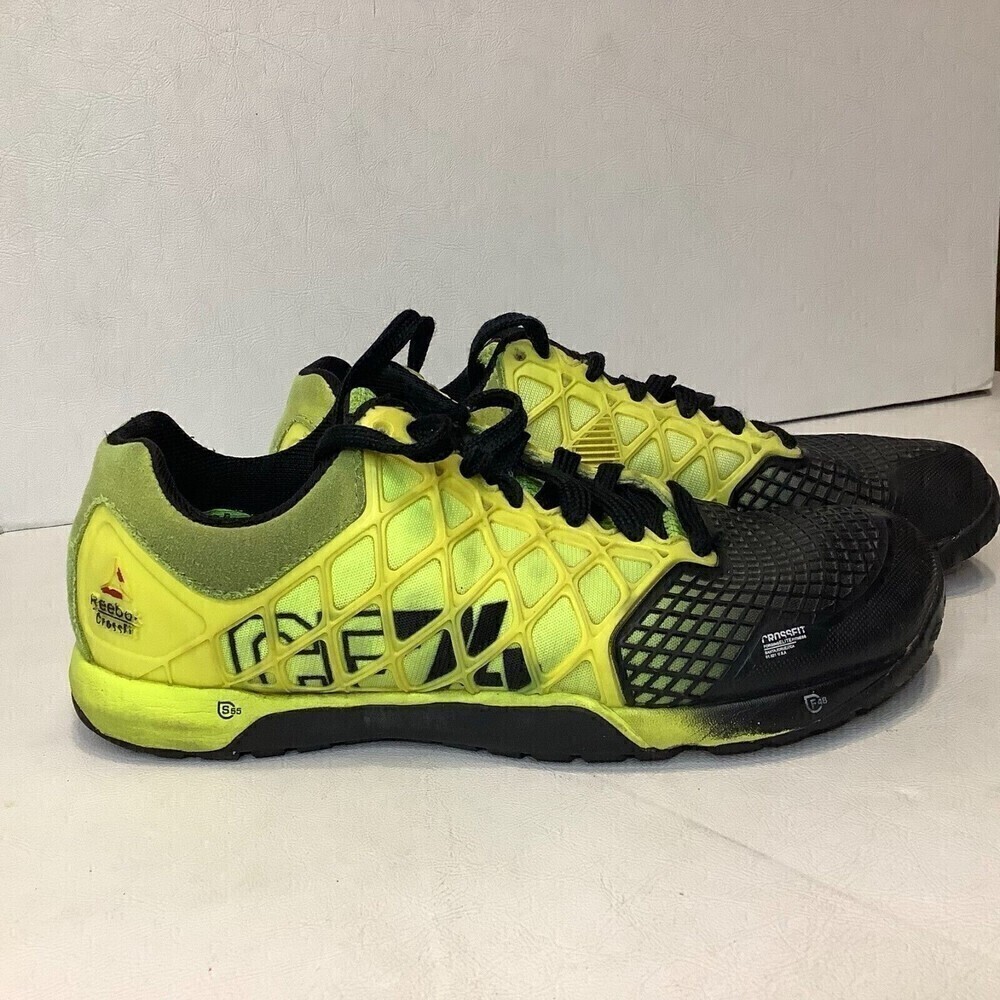 Men's Reebok CrossFit CF74 Shoes US Size 6.5 Yellow & Black